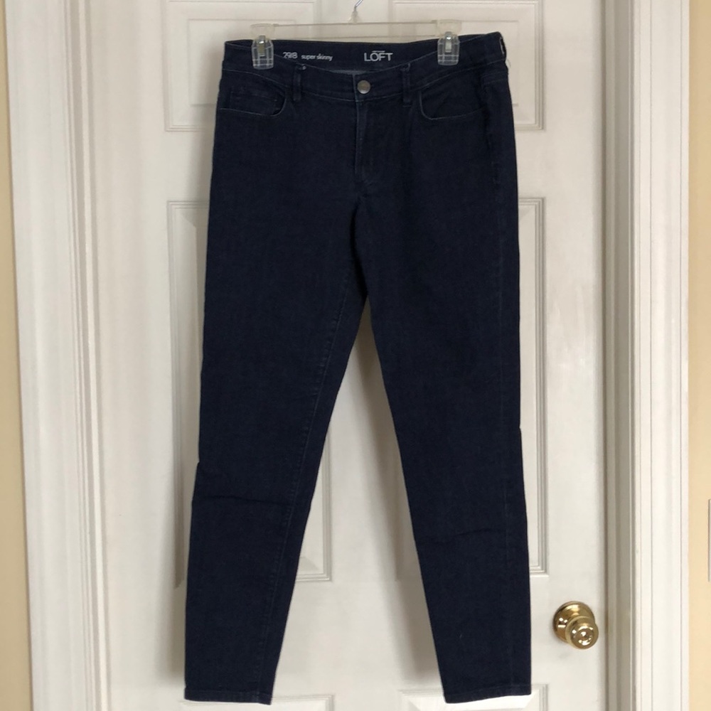 Loft super skinny blue jeans